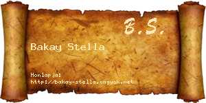 Bakay Stella névjegykártya